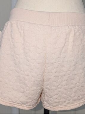 Pink Rose Blush Ribbed Waist Shorts